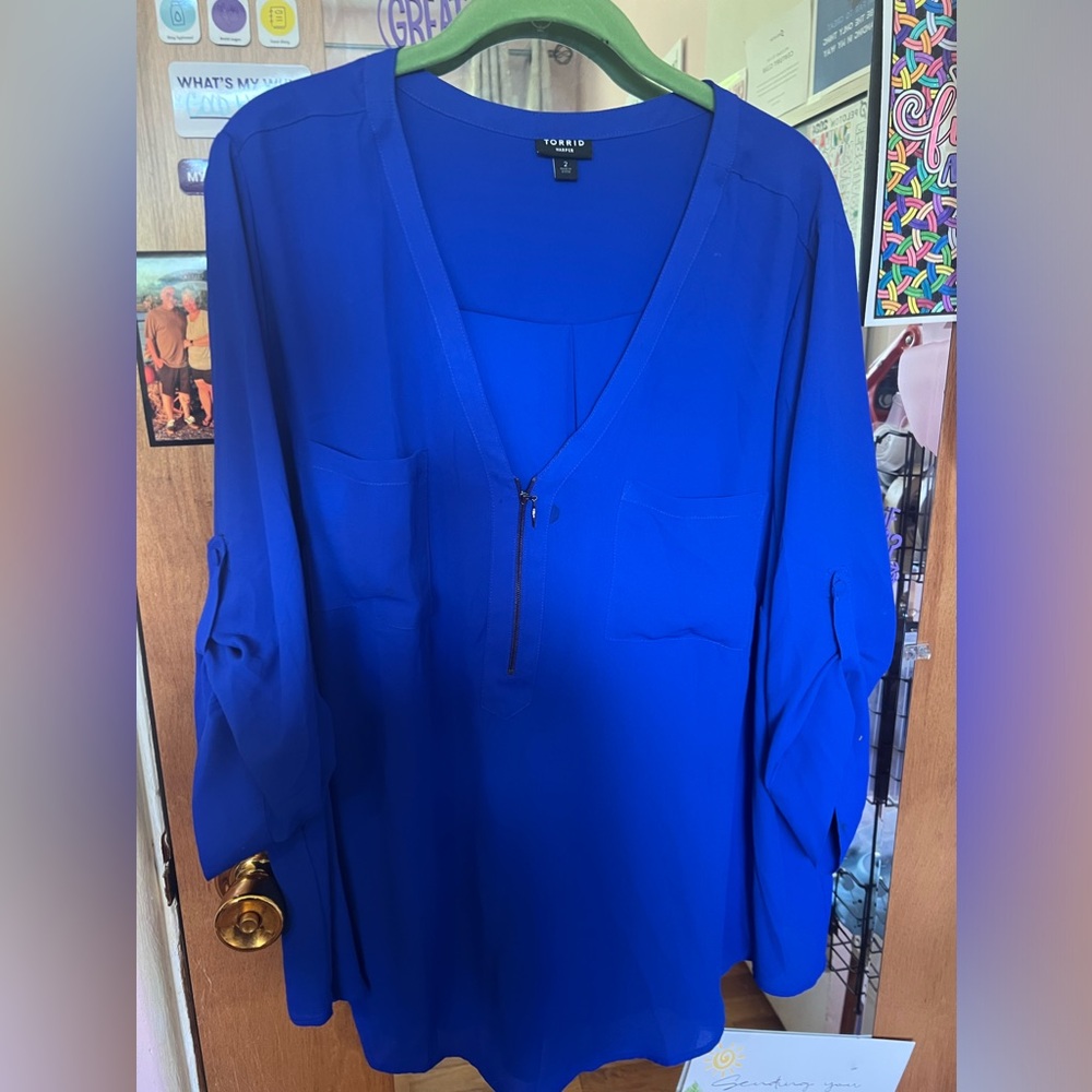 Royal blue too with zipper detail